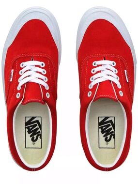 Vans Era TC Suede Sneaker, Racing Red/True White-Unisex Size Women's 9.5/Mens 8